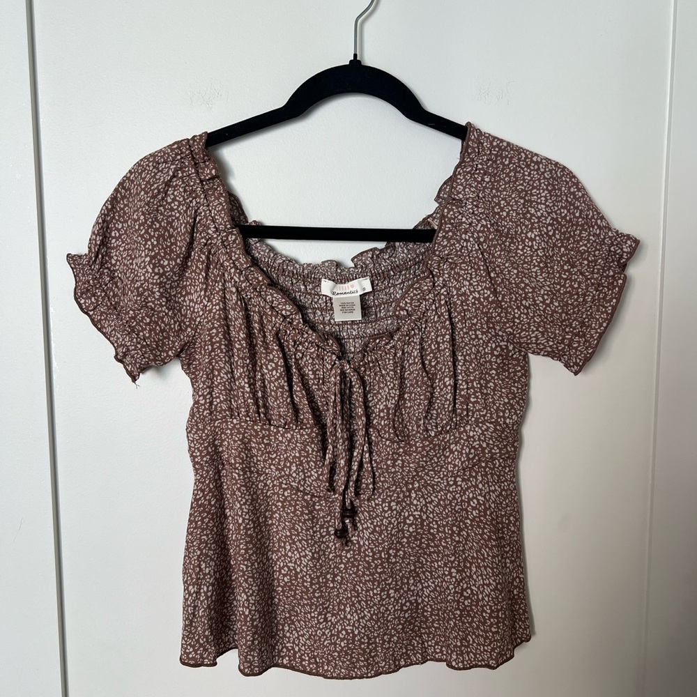 URBAN Romantics Brown Floral Blouse